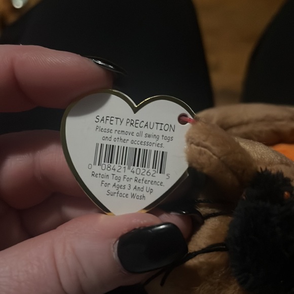 Ty Halloweenie Beanie Baby HOCUS the Halloween Bear (5 Inch) MINT with MINT TAGS - Picture 9 of 11